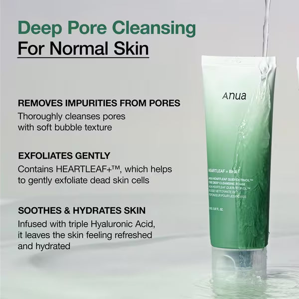 Anua heartleaf Quercentinol Pore Deep Cleansing Foam 150 ml